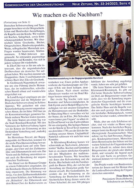 Neue Zeitung - Régiók Közti Találkozó2